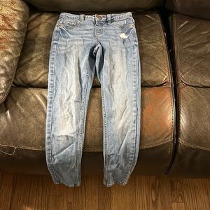Girls Mid Rise Denim Jeggings